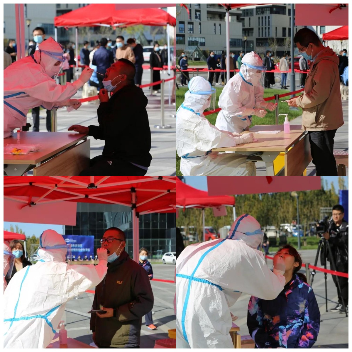 Consolidated Safety Belt in Fight against Pandemic with Drilling/ Emergency Drill on Control of Covid-19 Held in Wuqing Development Zone(图4)