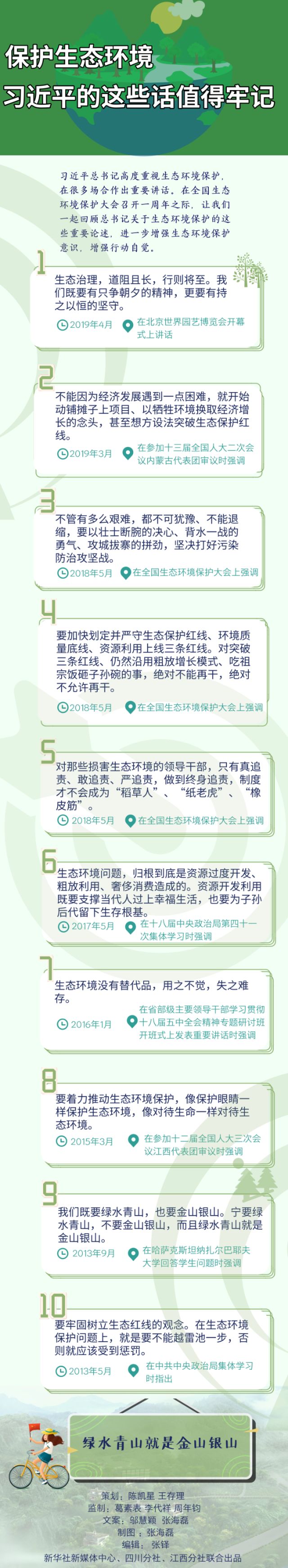 一图读懂|保护生态环境 习近平的这些话值得牢记(图1)